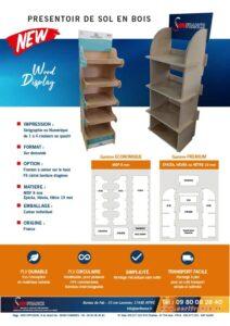 présentoir de sol en bois