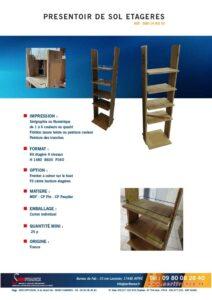 présentoir de sol étagères