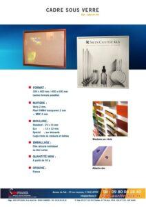 cadre sous verre