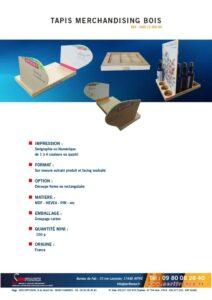 tapis merchandising bois