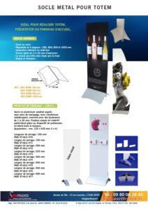 socle metal pour totem