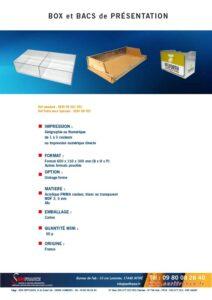 box et bacs de présentation